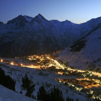 Coucher de soleil sur la vallée des 2 Alpes